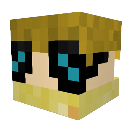 sussymansus Minecraft avatar head, 3D render