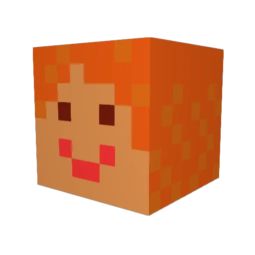 susu66 Minecraft avatar head, 3D render