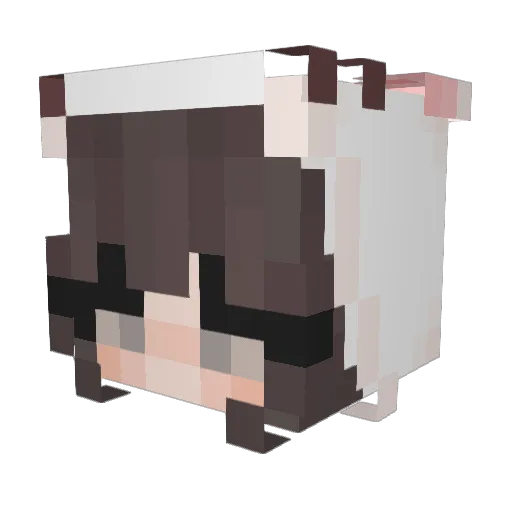 susyktt Minecraft avatar head, 3D render
