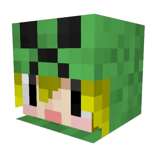 sutao Minecraft avatar head, 3D render