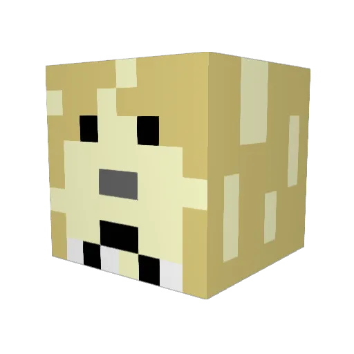 sutochef Minecraft avatar head, 3D render
