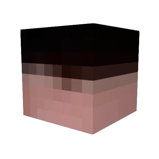 sutomuto Minecraft avatar head, 3D render