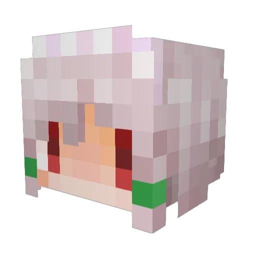 suupomun Minecraft avatar head, 3D render