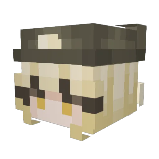 suusamask Minecraft avatar head, 3D render