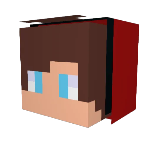 suuusaid Minecraft avatar head, 3D render