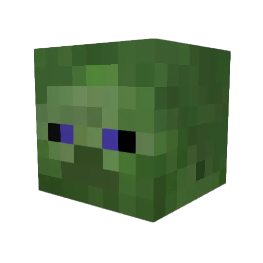 suuuuin Minecraft avatar head, 3D render