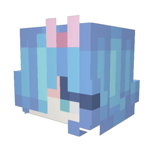 suuuuugar Minecraft avatar head, 3D render