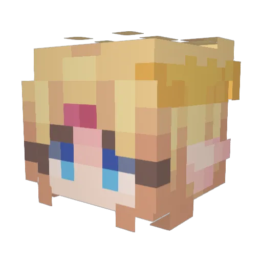 suuziie Minecraft avatar head, 3D render