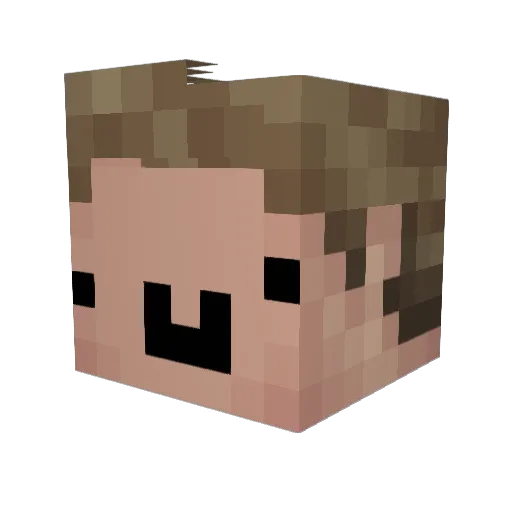 suvariy Minecraft avatar head, 3D render