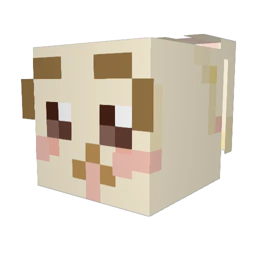 suwio Minecraft avatar head, 3D render
