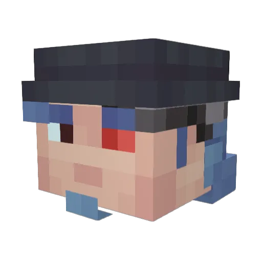 suwwuki Minecraft avatar head, 3D render