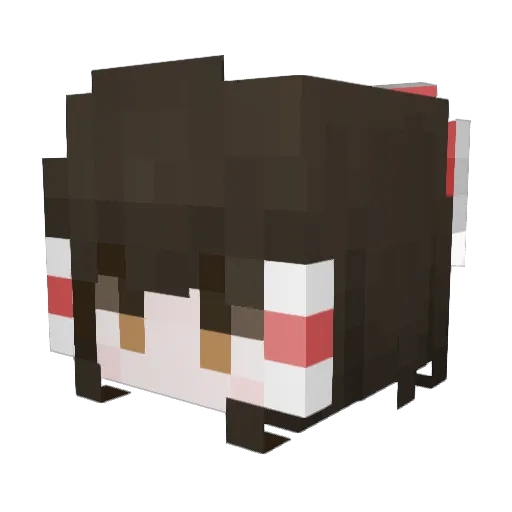 suygetsu666_ Minecraft avatar head, 3D render