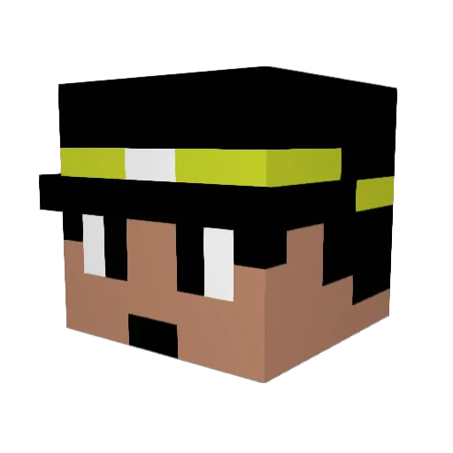 suzaku0605 Minecraft avatar head, 3D render