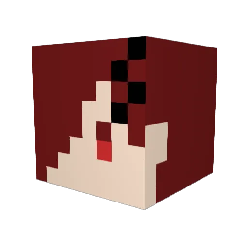 suzaku222 Minecraft avatar head, 3D render