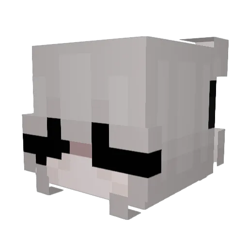 suzannne Minecraft avatar head, 3D render