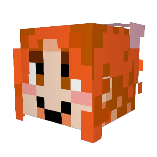 suzu8245 Minecraft avatar head, 3D render