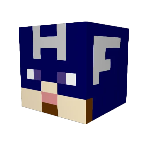 suzuP Minecraft avatar head, 3D render