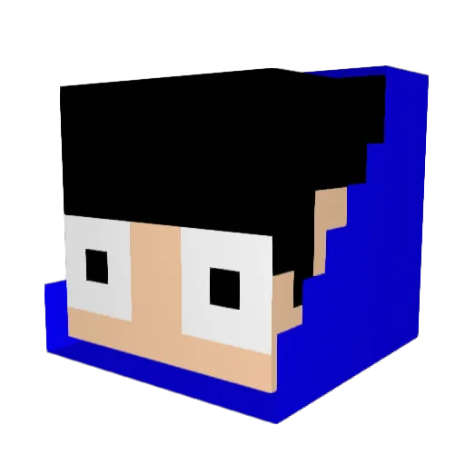 suzu_1994 Minecraft avatar head, 3D render