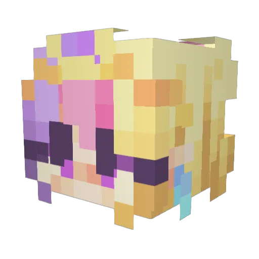 suzuhas Minecraft avatar head, 3D render