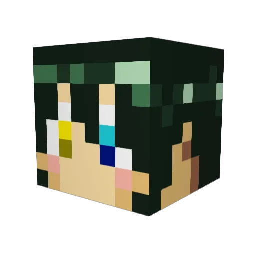 suzukimaru Minecraft avatar head, 3D render