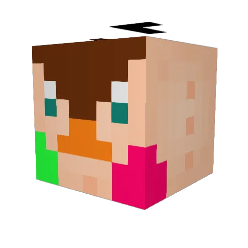 suzume_y Minecraft avatar head, 3D render