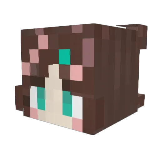 suzune127 Minecraft avatar head, 3D render
