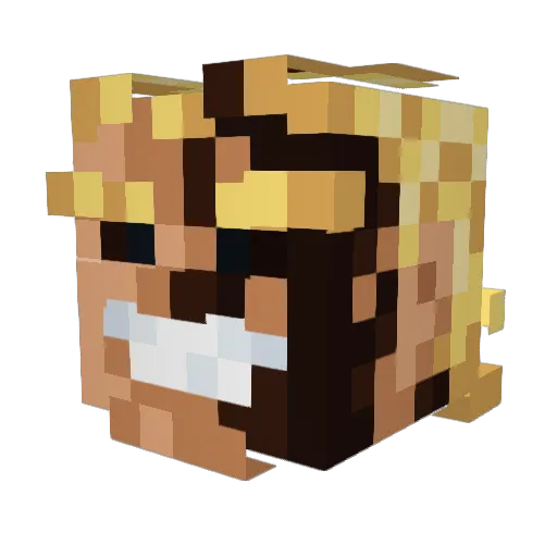 suzuran2525 Minecraft avatar head, 3D render