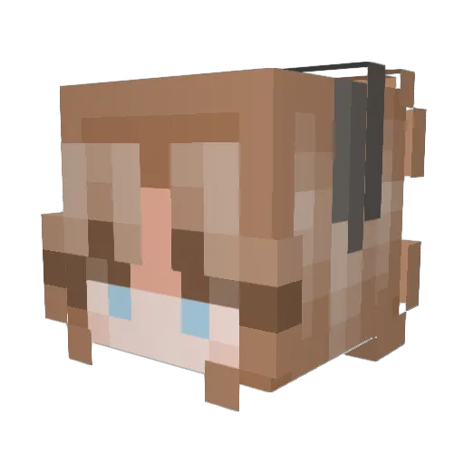 suzurano Minecraft avatar head, 3D render