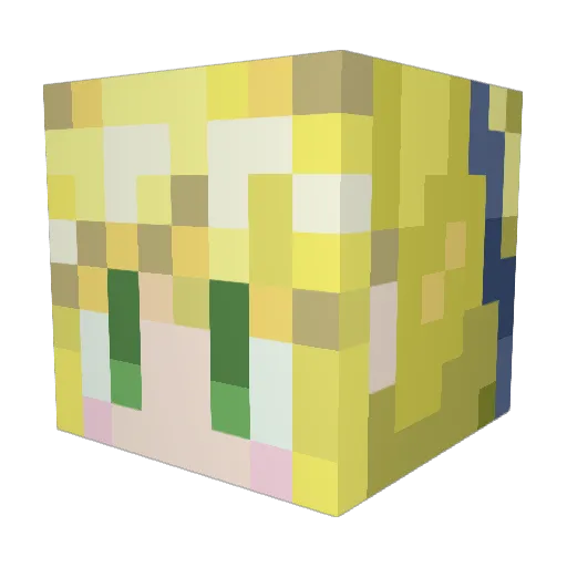 suzutuki Minecraft avatar head, 3D render