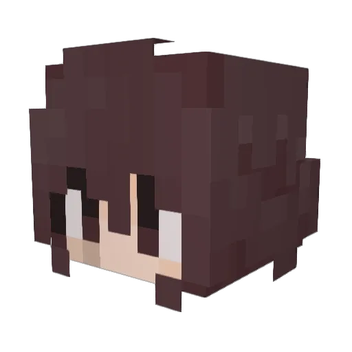 suzuuyas Minecraft avatar head, 3D render