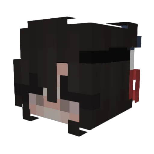suzuyaqqe Minecraft avatar head, 3D render
