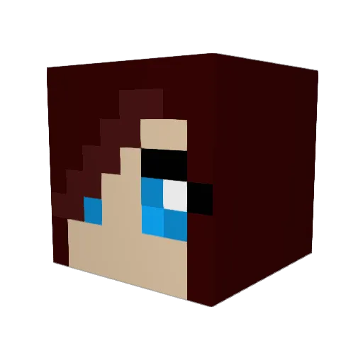 suzyQsparkles Minecraft avatar head, 3D render