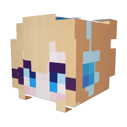 suzzzzzy Minecraft avatar head, 3D render