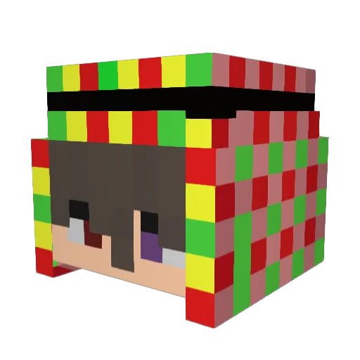 sv0m Minecraft avatar head, 3D render