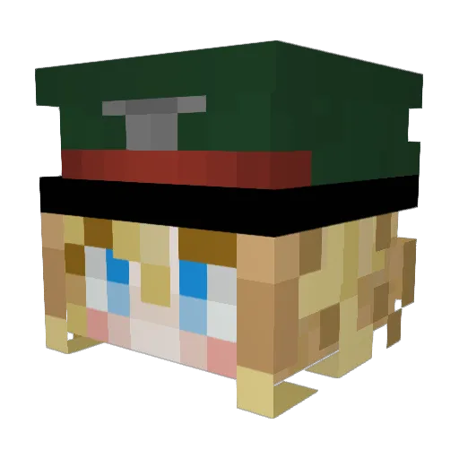 svera Minecraft avatar head, 3D render