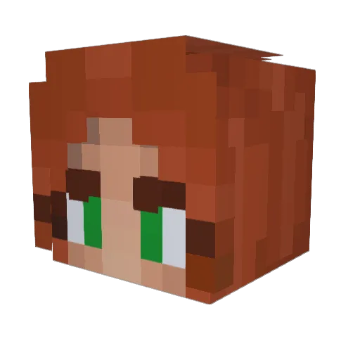 svturnc Minecraft avatar head, 3D render