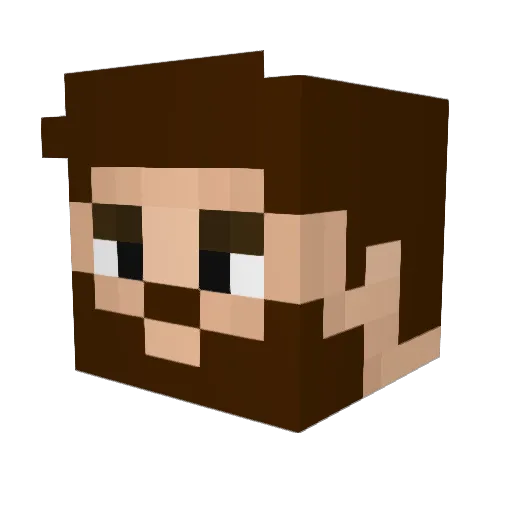 svwars Minecraft avatar head, 3D render