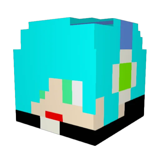 sw1104 Minecraft avatar head, 3D render