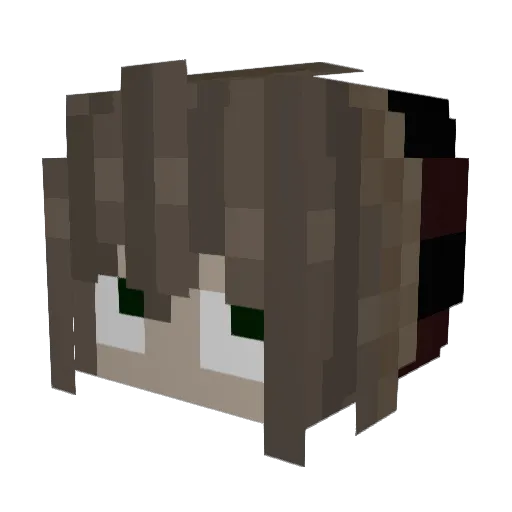 sw_r Minecraft avatar head, 3D render