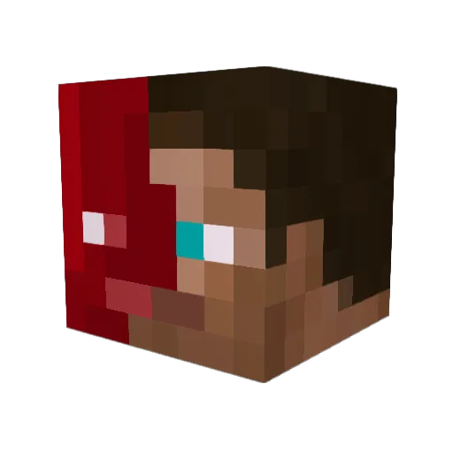 swadam Minecraft avatar head, 3D render