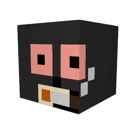 swag_barca Minecraft avatar head, 3D render