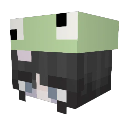 swagabby Minecraft avatar head, 3D render
