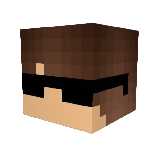 swaggDaddyJ Minecraft avatar head, 3D render