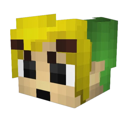 swaggamann Minecraft avatar head, 3D render