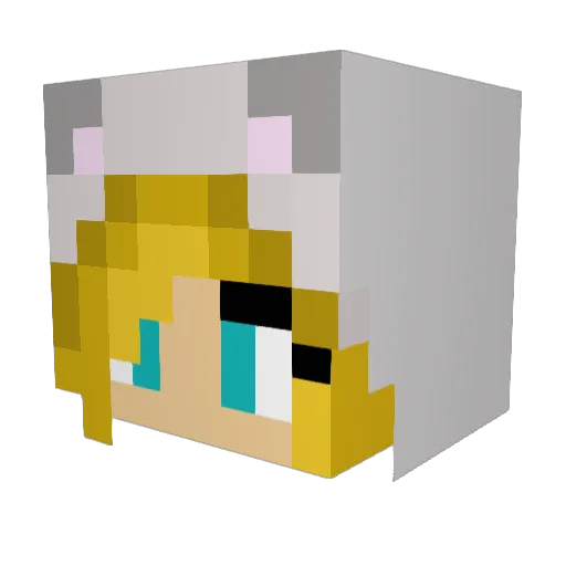 swaggery Minecraft avatar head, 3D render