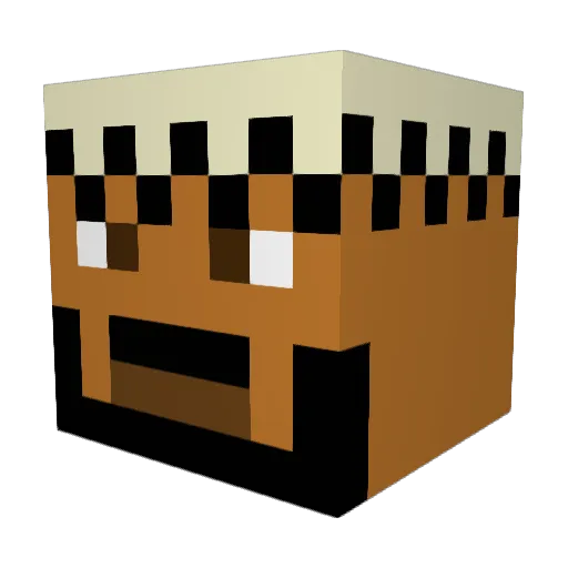 swaggyyy Minecraft avatar head, 3D render
