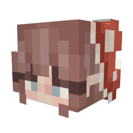 swagphobic Minecraft avatar head, 3D render