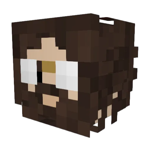 swallowbottlecap Minecraft avatar head, 3D render