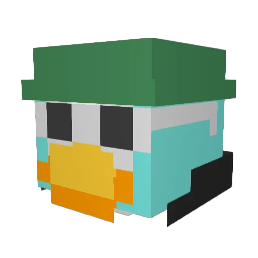 swampbolt Minecraft avatar head, 3D render