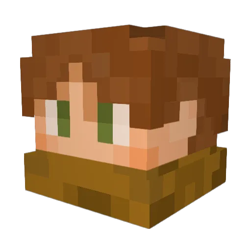 swampreflection Minecraft avatar head, 3D render